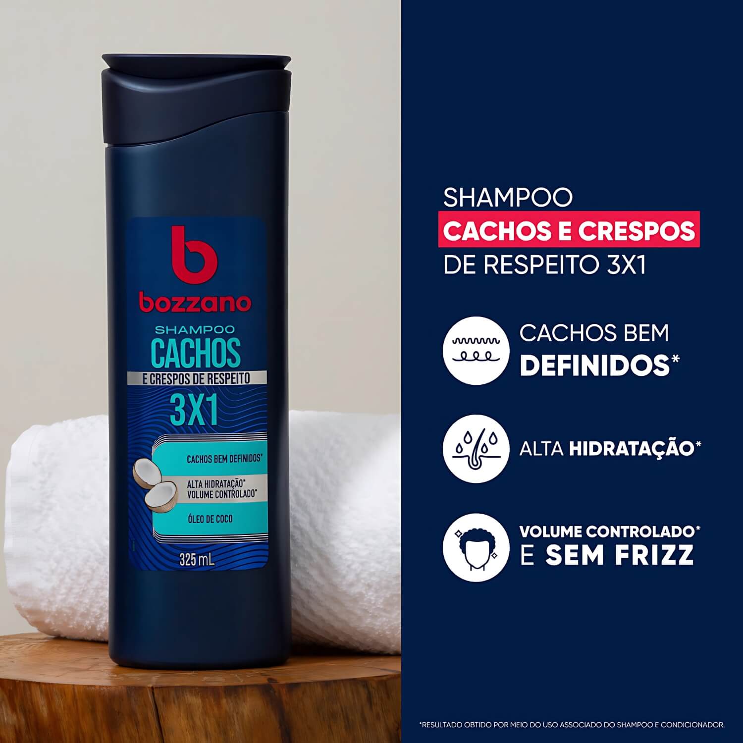 Shampoo Cachos e Crespos 3x1 Bozzano 325ml — BOZZANO