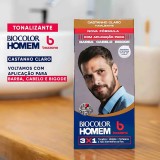Kit 3 Tonalizantes Biocolor Homem Bozzano Castanho Claro — BOZZANO