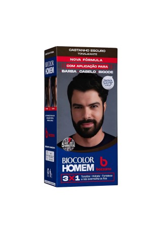 Tonalizante Biocolor Homem Bozzano Castanho Escuro — BOZZANO