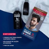 Kit 2 Tonalizantes Biocolor Homem Bozzano Castanho Médio — BOZZANO