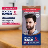 Kit 2 Tonalizantes Biocolor Homem Bozzano Castanho Médio — BOZZANO