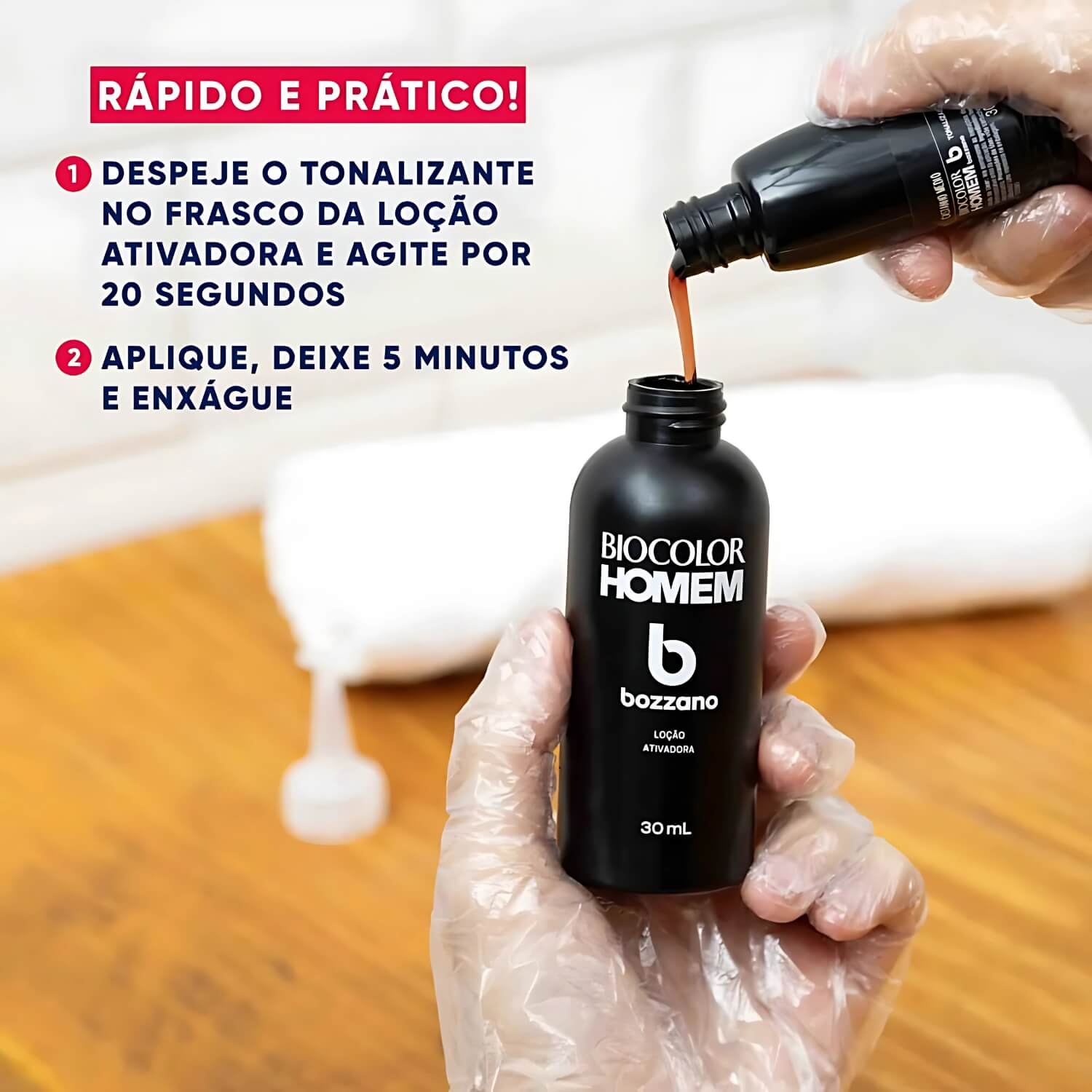 Kit 2 Tonalizantes Biocolor Homem Bozzano Castanho Médio — BOZZANO