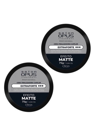 Kit 2 Cera Modeladora Salon Opus Cless Matte Extra Forte — CHARMING