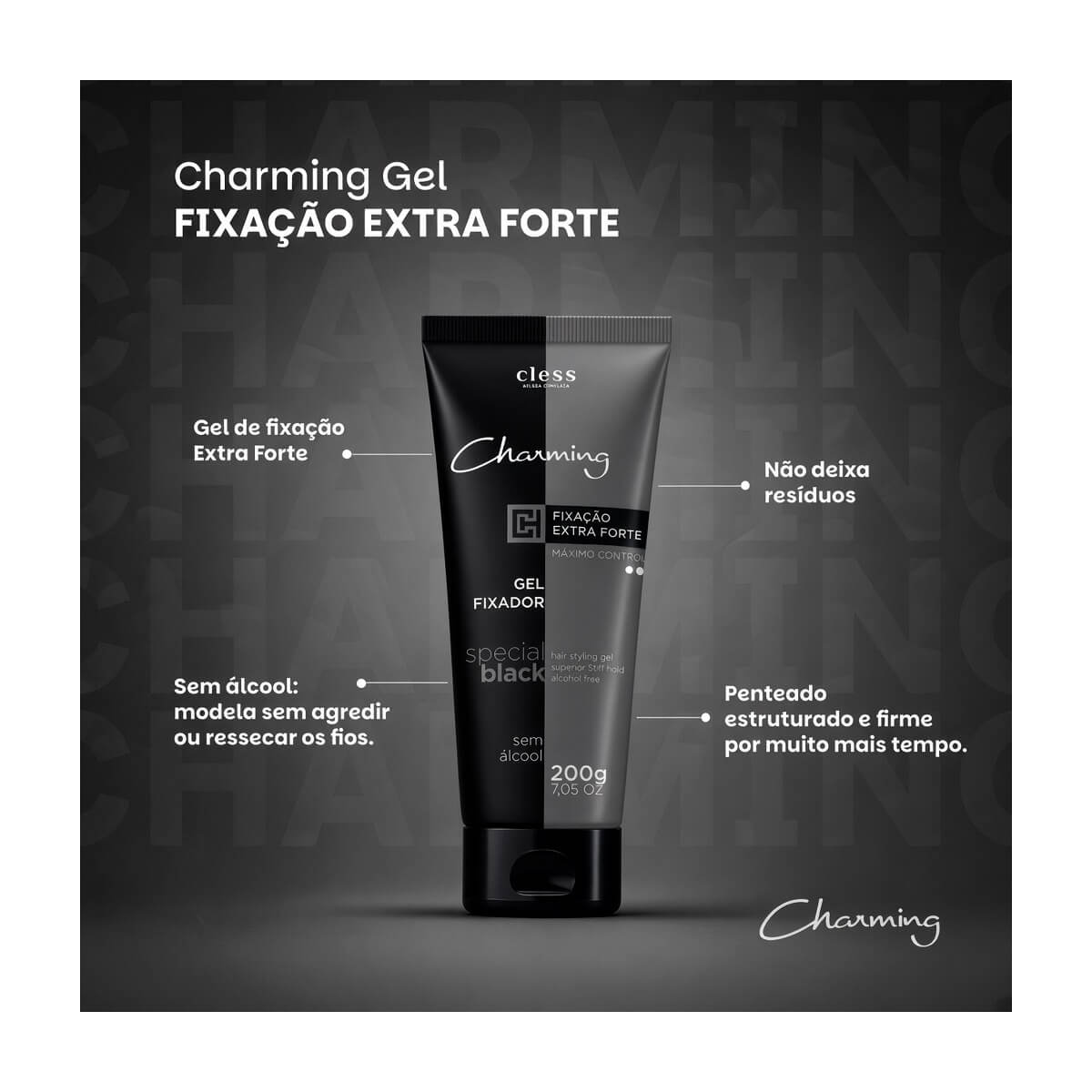 Gel Fixador Charming Cless Extra Forte 200g — CHARMING