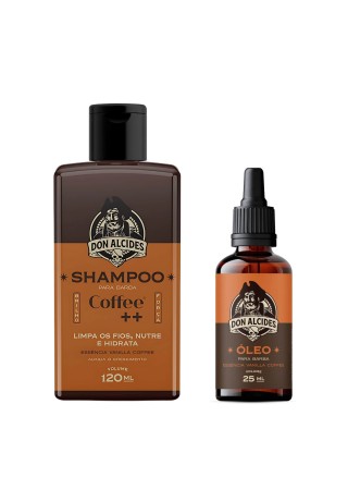 Kit para Barba - Shampoo + Óleo Don Alcides Coffee Café — DON ALCIDES