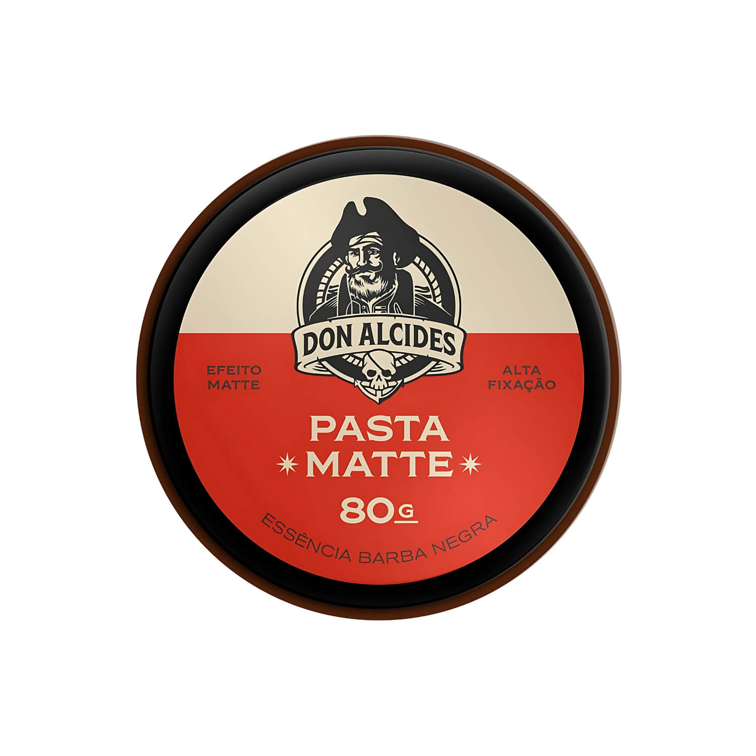 Pasta Modeladora Cabelo Don Alcides Matte Barba Negra 80g — DON ALCIDES