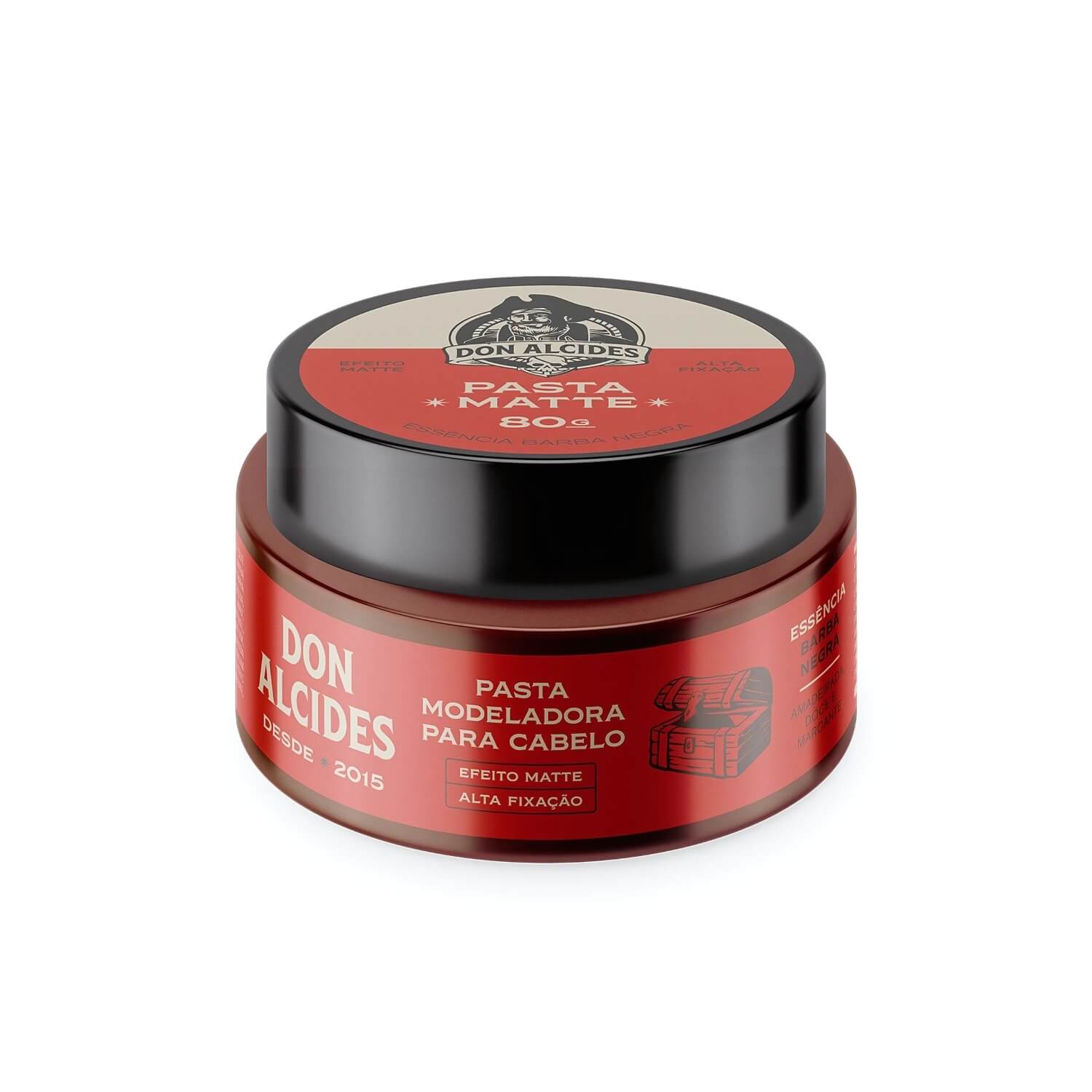 Pasta Modeladora Cabelo Don Alcides Matte Barba Negra 80g — DON ALCIDES