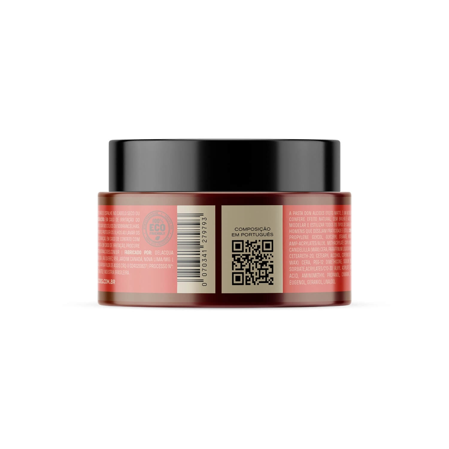 Pasta Modeladora Cabelo Don Alcides Matte Barba Negra 80g — DON ALCIDES