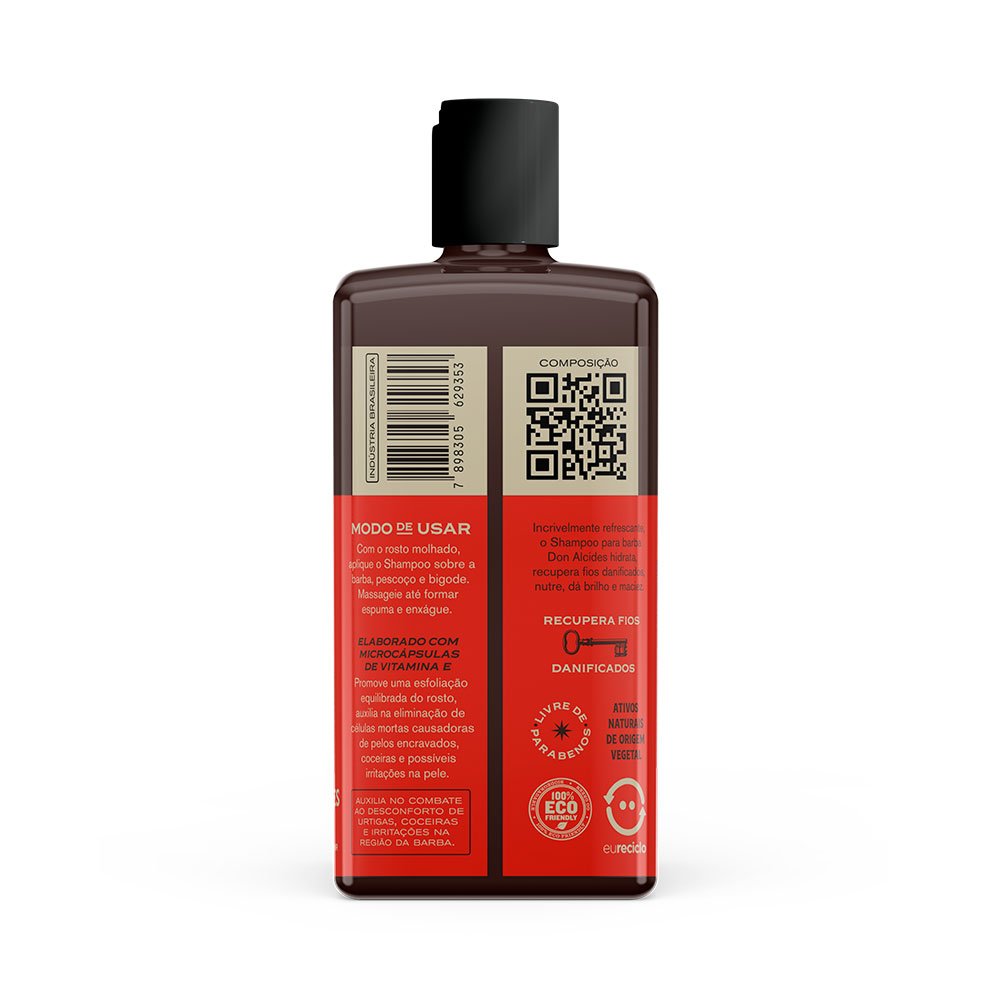Shampoo para Barba Don Alcides Barba Negra 120ml — DON ALCIDES