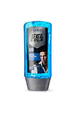 Gel Cola para Cabelo Fixed 200g Azul Ultra Fixação — FIXED