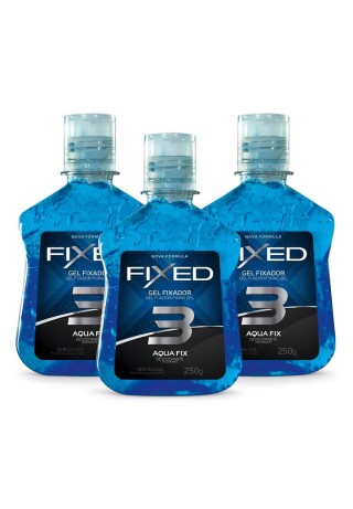 Kit 3 Gel Fixador Fixed N.3 Aqua Fix Fixação Média — FIXED