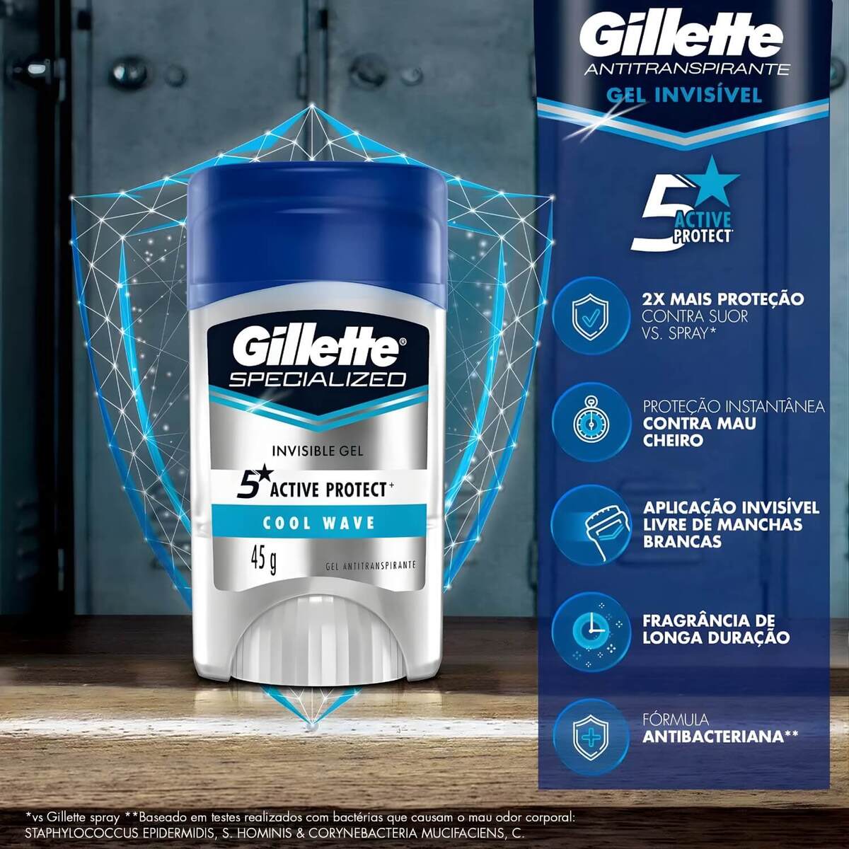 Desodorante Antitranspirante Gillette Cool Wave Gel 45g — GILLETTE