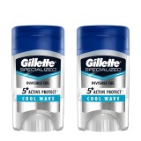 Kit 2 Desodorantes Gillette Cool Wave Gel 45g — GILLETTE