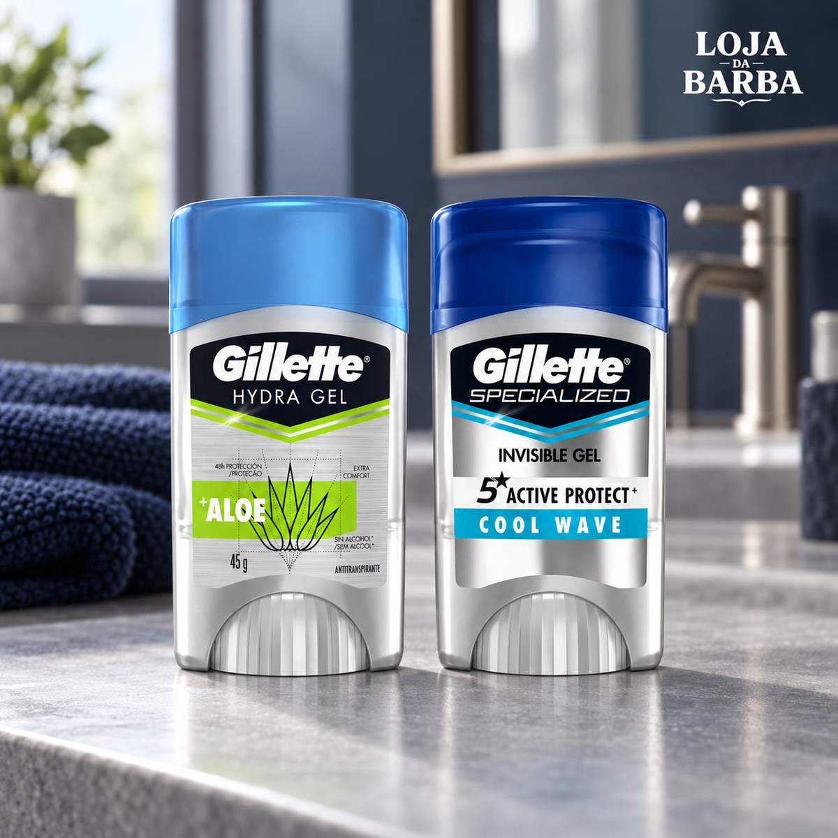 Kit de Desodorantes Gillette Hydra Gel Aloe + Cool Wave 45g — GILLETTE