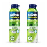 Kit 2 Espumas de Barbear Gillette Prestobarba Sensitive 150g — GILLETTE