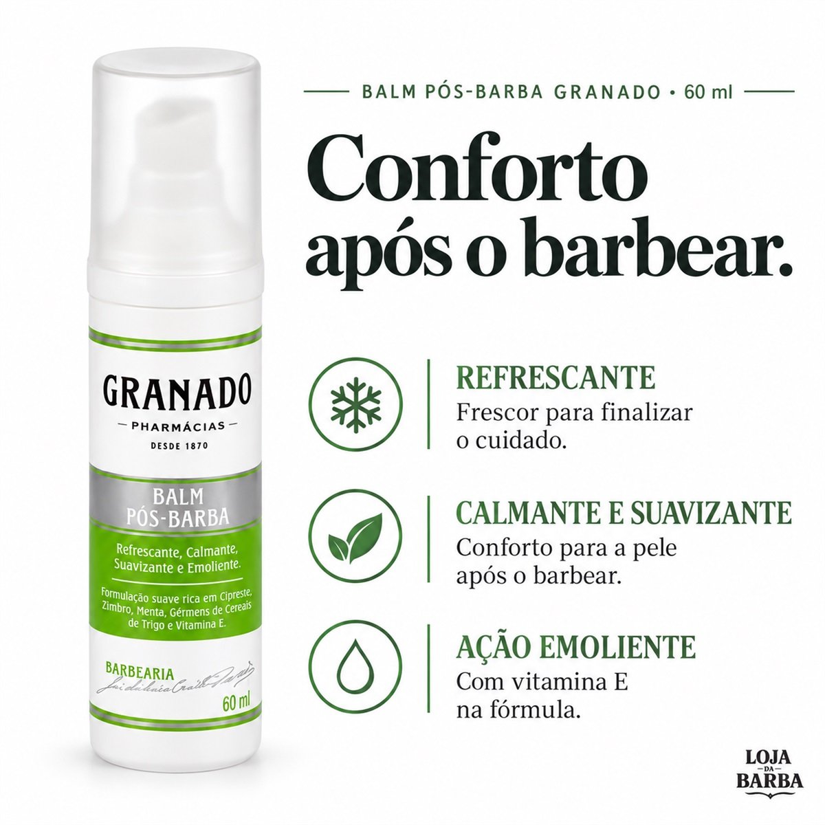 Kit de Barbear Granado - Espuma e Balm Pós-Barba — GRANADO