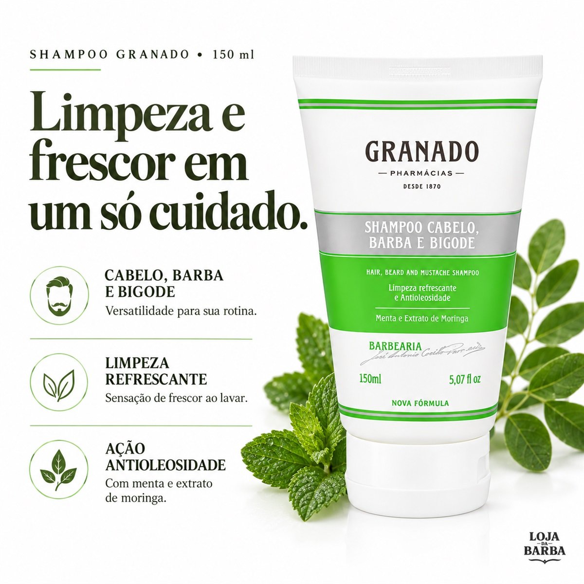 Shampoo para Barba e Cabel Granado 150ml — GRANADO