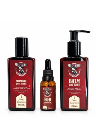 Kit de Barba Muchacho Classic - Shampoo + Balm + Óleo — MUCHACHO