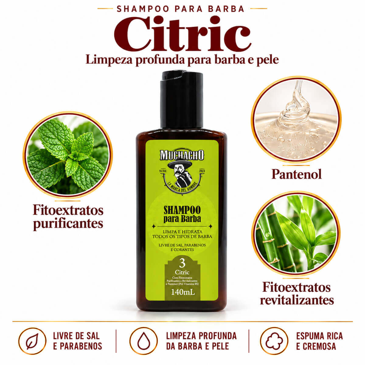 Kit para Barba Muchacho Citric Shampoo + Balm — MUCHACHO