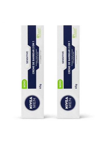 Kit 2 Cremes de Barbear Nivea Men Sensitive 2 em 1 — NIVEA MEN
