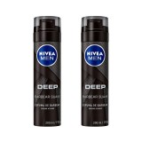 Kit 2 Espumas de Barbear NIVEA MEN Deep Carvão Ativado 200ml — NIVEA MEN
