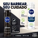 Kit 2 Espumas de Barbear NIVEA MEN Deep + Sensitive 200ml — NIVEA MEN