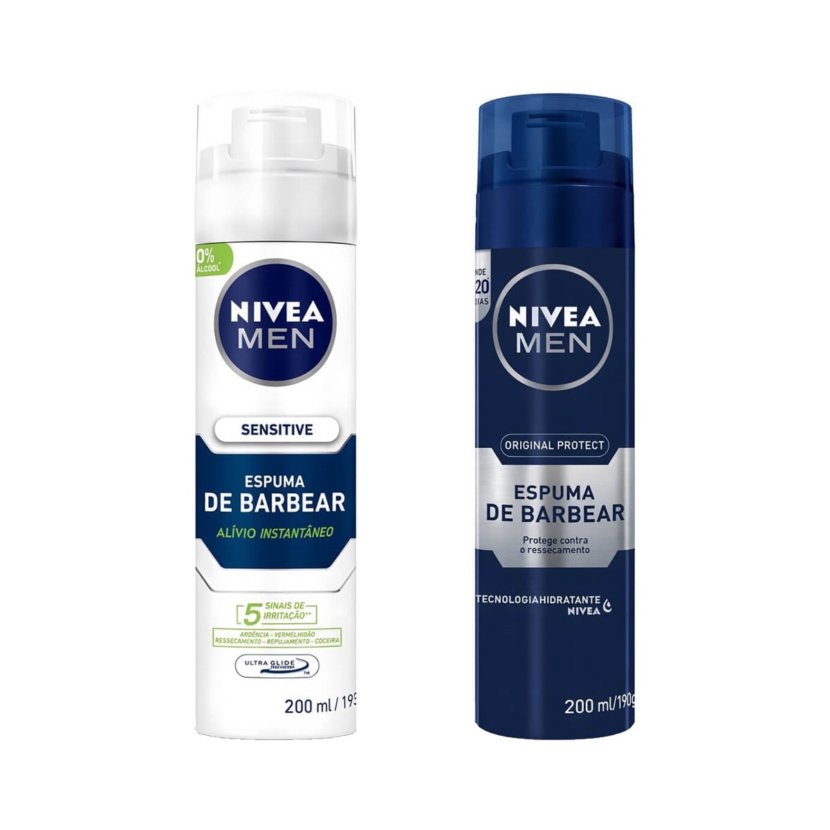Kit de 2 Espumas NIVEA MEN Sensitive + Original Protect — NIVEA MEN