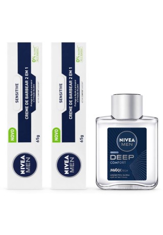 Kit Nivea Men - 2 Cremes Sensitive + Pós Barba Deep Comfort — NIVEA MEN