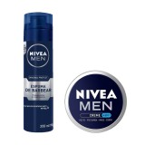 Kit  Espuma de Barbear + Creme Nivea Men 4 em 1 Pós Barba — NIVEA MEN
