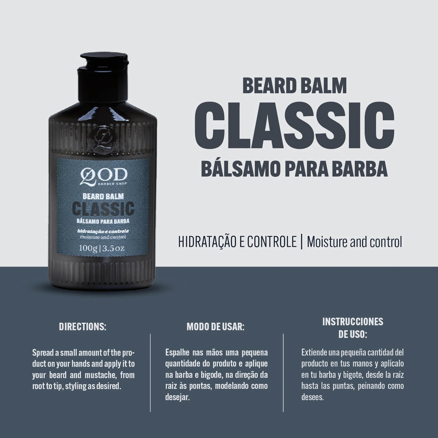 Kit 2  Balm para Barba QOD Classic e Fortalecedor Force 100g — QOD BARBER SHOP