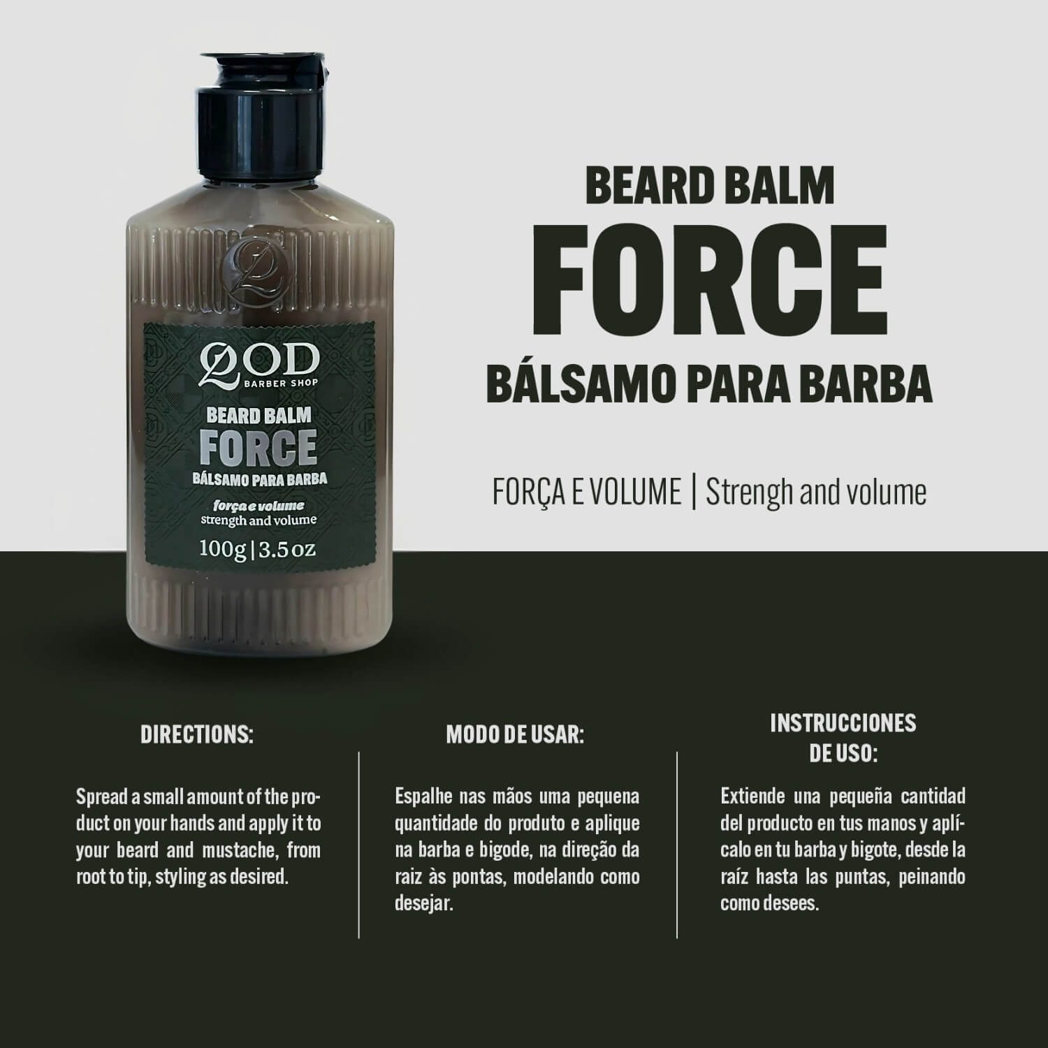 Kit 2 Balms Barba Fortalecedor QOD Force — QOD BARBER SHOP