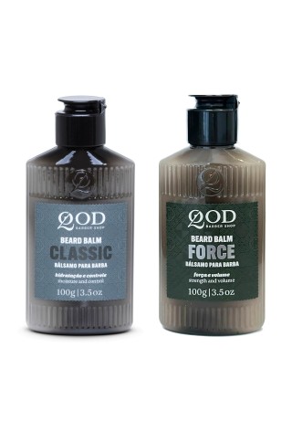 Kit 2  Balm para Barba QOD Classic e Fortalecedor Force 100g — QOD BARBER SHOP