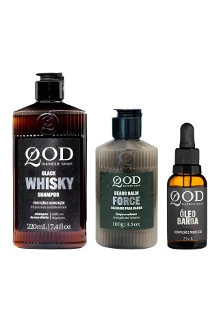 Kit Barba Completa QOD Shampoo + Balm Force + Óleo — QOD BARBER SHOP