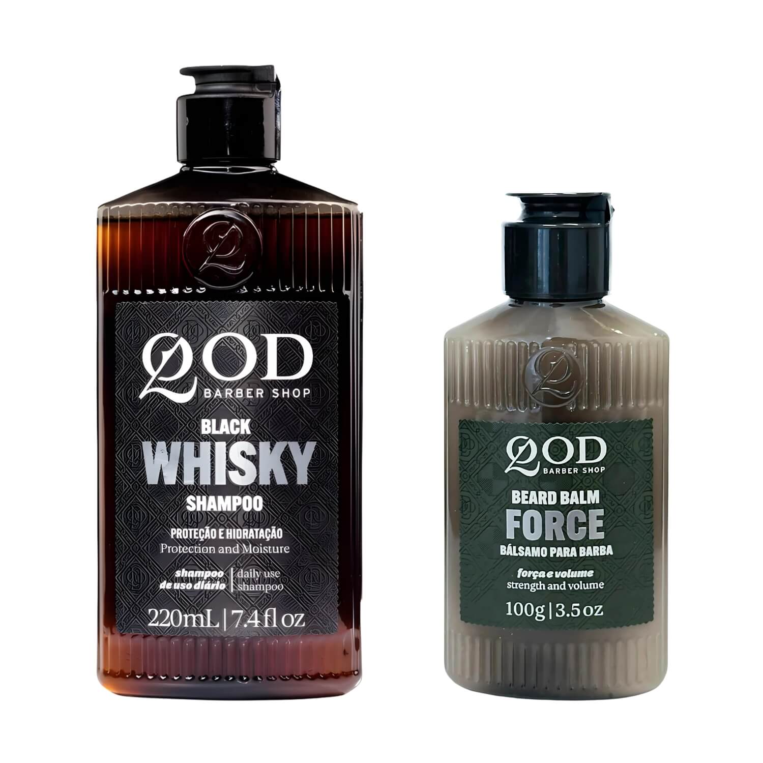 Kit Shampoo Whiskey e Balm Force Fortalecedor QOD — QOD BARBER SHOP