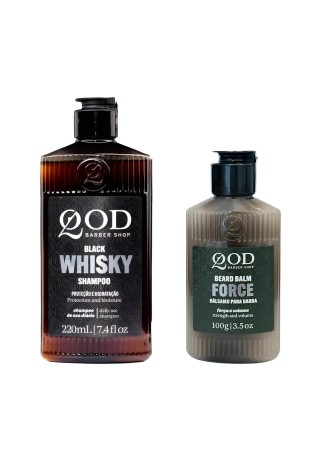 Kit Shampoo Whiskey e Balm Force Fortalecedor QOD — QOD BARBER SHOP
