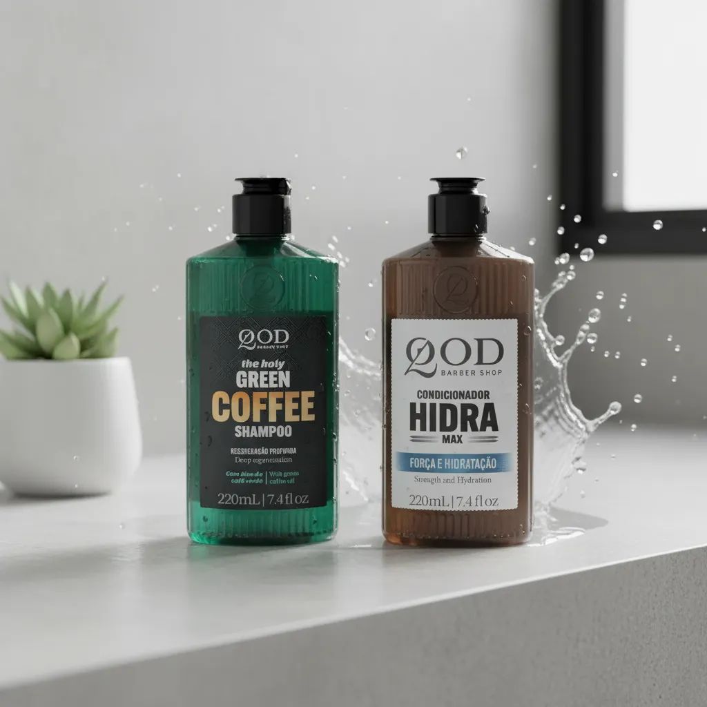 Kit Shampoo QOD Green Coffee e Condicionador Hidra Max — QOD BARBER SHOP