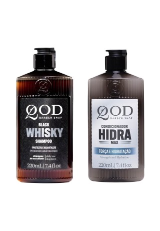 Kit Banho Premium QOD: Shampoo Whiskey e Condicionador Hidra Max (220ml) — QOD BARBER SHOP
