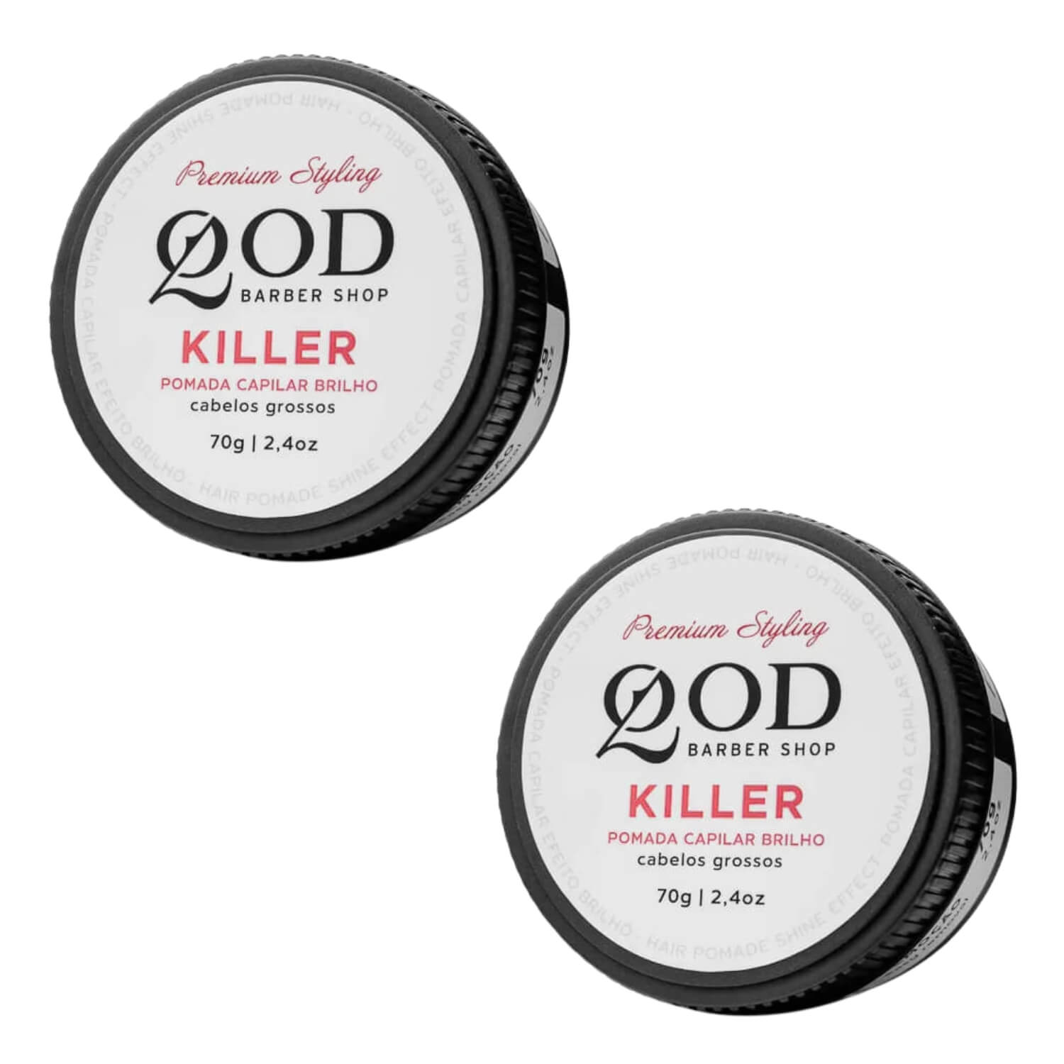 Kit 2 Pomadas QOD Killer Brilho Alta Fixação — QOD BARBER SHOP