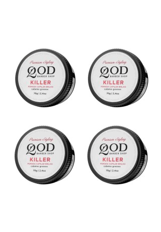Kit 4 Pomadas QOD Killer Brilho Alta Fixação — QOD BARBER SHOP