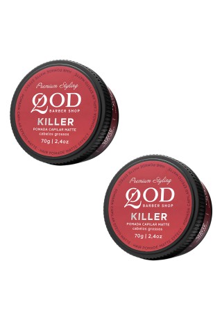 Kit 2 Pomadas QOD Killer Matte Alta Fixação — QOD BARBER SHOP