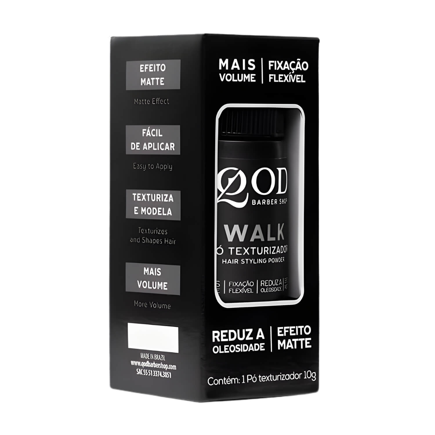 Pó Texturizador Capilar QOD Walk Matte 10g — QOD BARBER SHOP