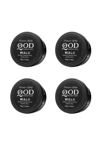 Kit 4 Pomadas QOD Walk Matte Fixação Média — QOD BARBER SHOP