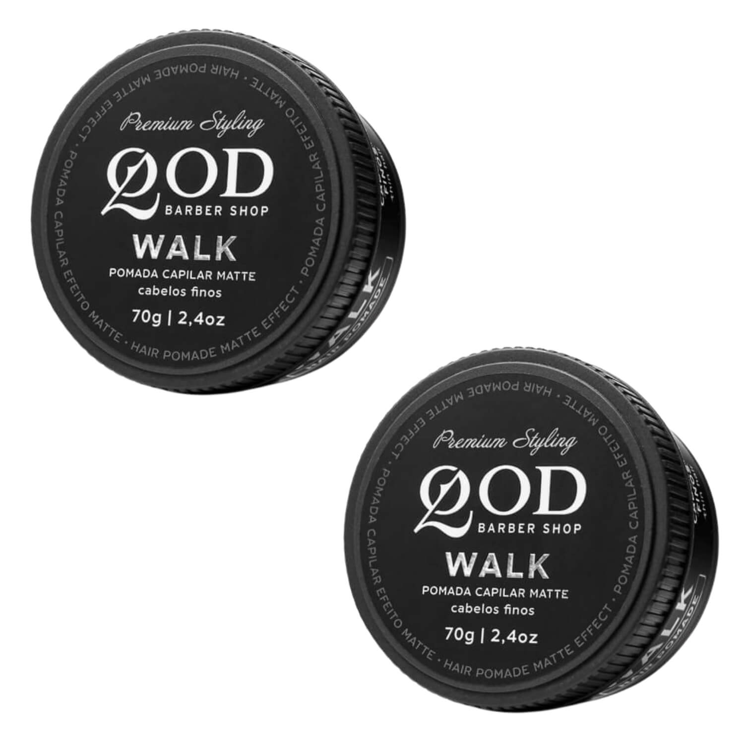 Kit 2 Pomadas QOD Walk Matte Fixação Média — QOD BARBER SHOP