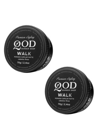 Kit 2 Pomadas QOD Walk Matte Fixação Média — QOD BARBER SHOP