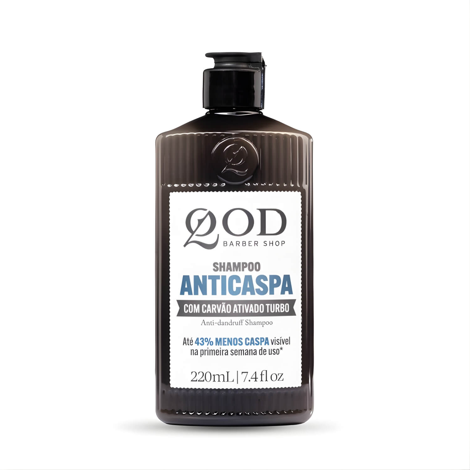 Shampoo Anticaspa QOD Carvão Ativado Turbo 220ml — QOD BARBER SHOP