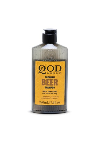 Shampoo 2 em 1 QOD Premium Beer Cabelo e Barba 220ml — QOD BARBER SHOP
