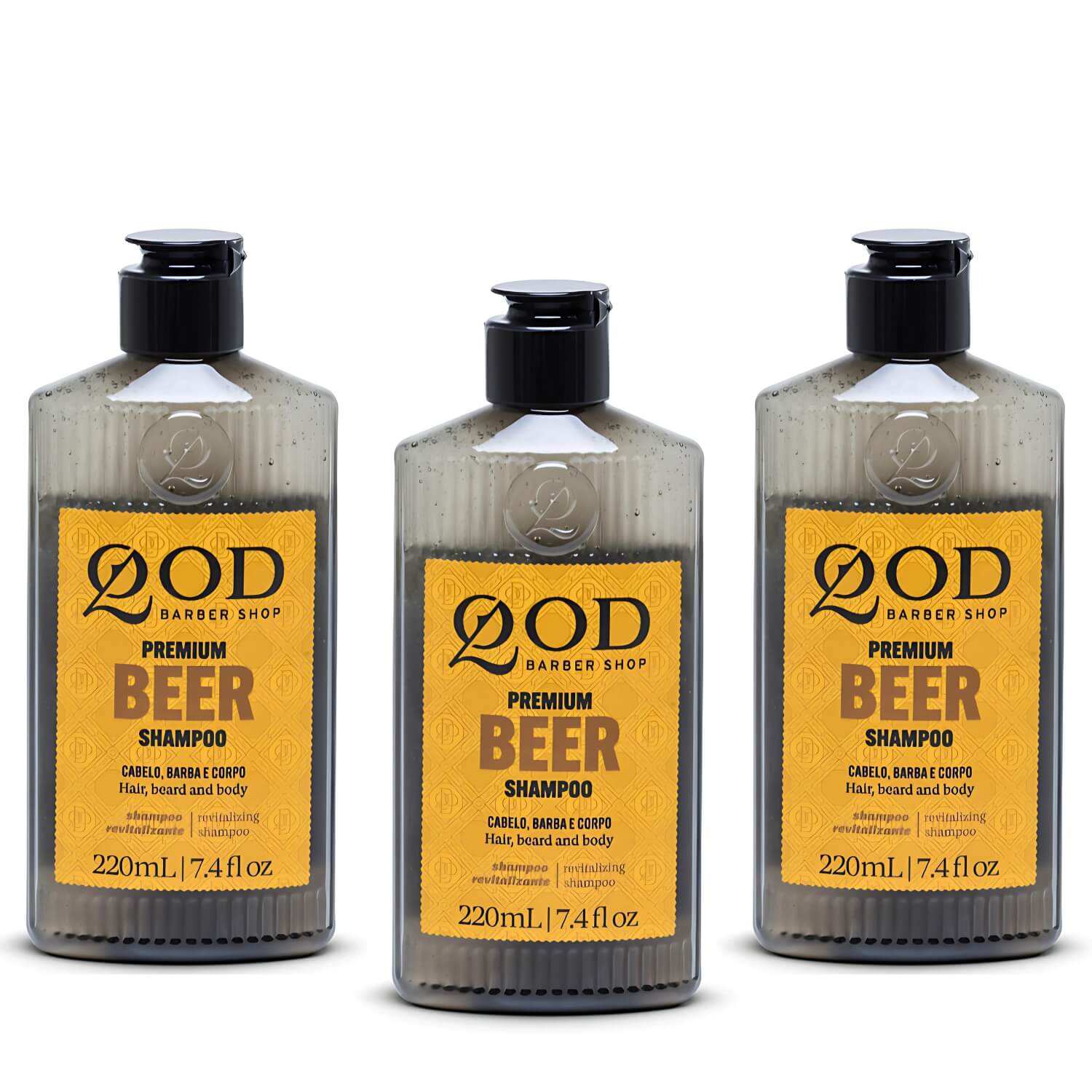 Kit 3 Shampoo QOD Premium Beer Multifuncional — QOD BARBER SHOP