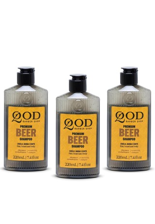 Kit 3 Shampoo QOD Premium Beer Multifuncional — QOD BARBER SHOP