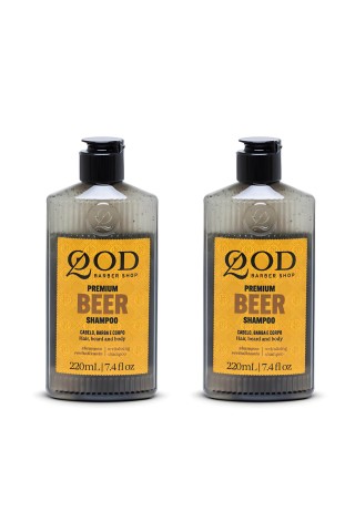 Kit 2 Shampoo para Barba e Cabelo QOD Premium Beer — QOD BARBER SHOP