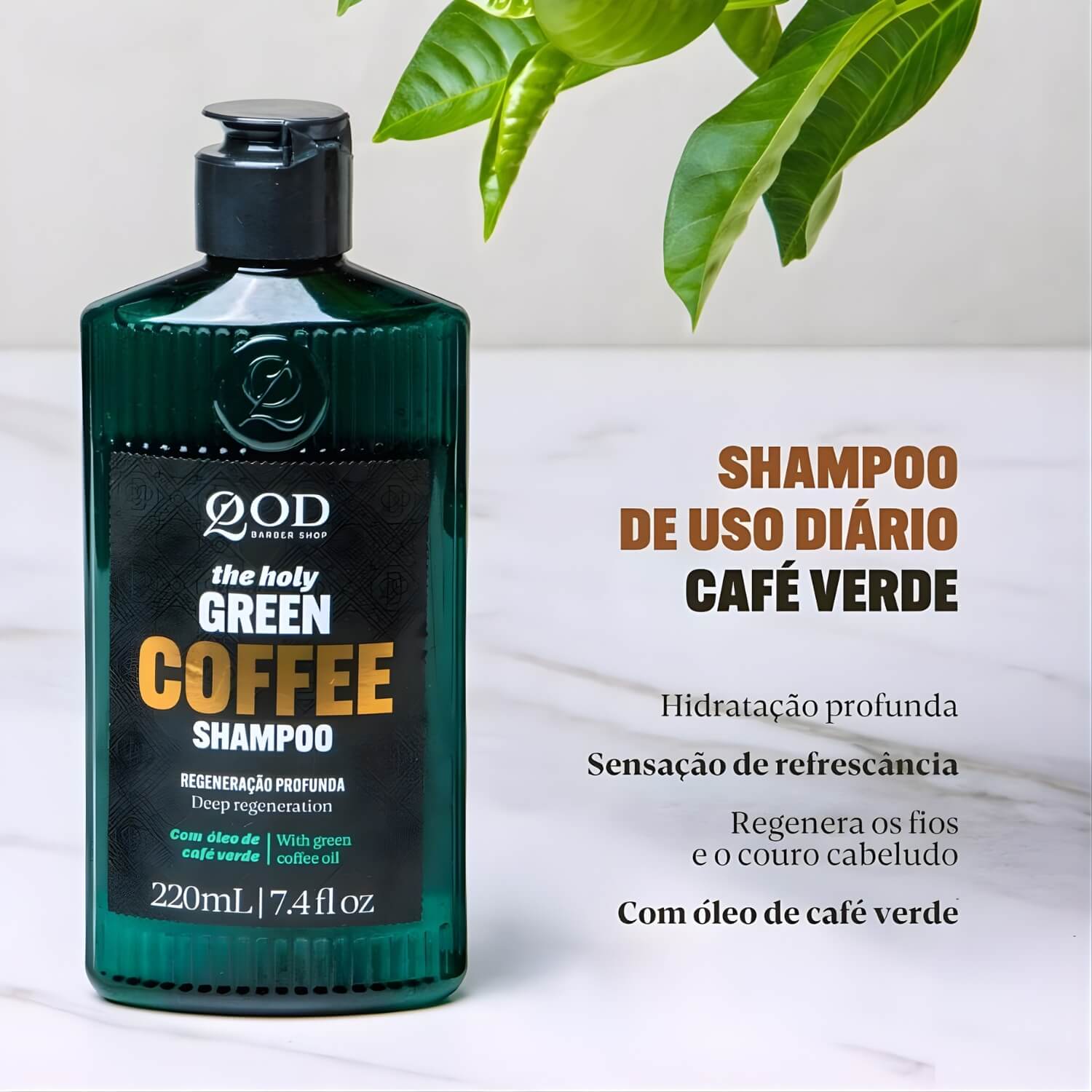 Kit 2 Shampoo QOD Green Coffee Detox Café Verde — QOD BARBER SHOP